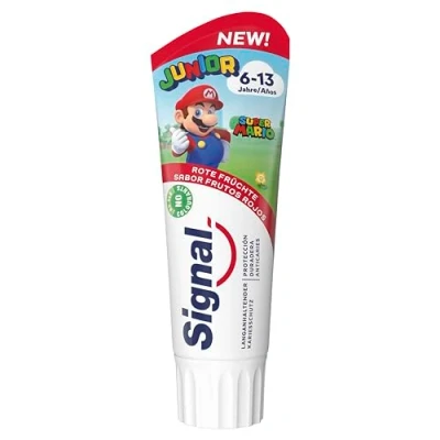Abbildung von Signal Junior Zahnpasta, 6 13 Jahre, rote Früchte, für Milchzähne und Dauerwelle, 75 ml, 1 Stück