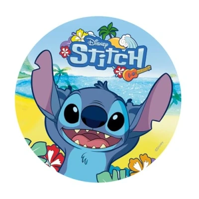 Abbildung von dekora Tortendekoration Für Kindergeburtstage Cake Topper Stitch 20 cm Essbarer Tortenaufleger Glutenfrei, Ohne Zuckerzusatz, Laktosefrei Vegetarier Geeignet