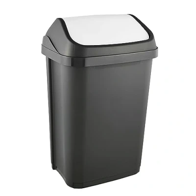 Abbildung von keeeper Mülleimer mit Schwingdeckel, 25 l, Swantje, Graphit Grau