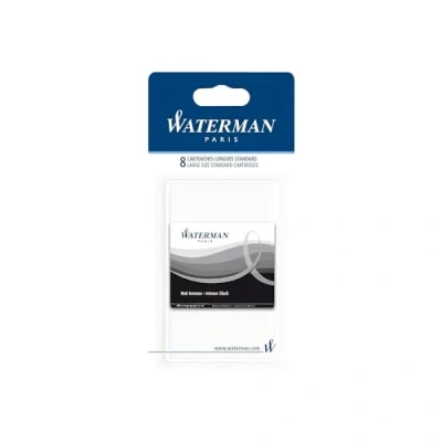Abbildung von Waterman Füller Tintenpatronen Extra lang Intense Black 8 Stück Blister Verpackung