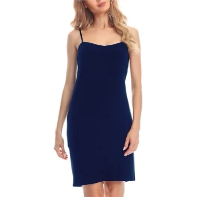 Abbildung von Merry Style Damen Unterkleid kurz Petticoat Knielänge einstellbare Träger MS10 203(Navy blau, L)