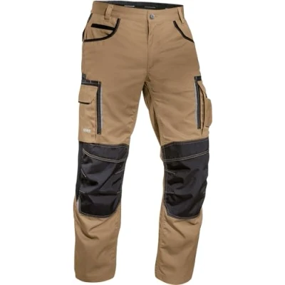 Abbildung von Uvex Tune up Herren Arbeitshose lang robuste Männer Arbeitshosen mit Kniepolster Taschen 35% Baumwolle Khaki 48