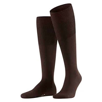 Abbildung von FALKE Herren Kniestrümpfe Airport M KH Wolle Baumwolle lang einfarbig 1 Paar, Braun (Brown 5930), 41 42