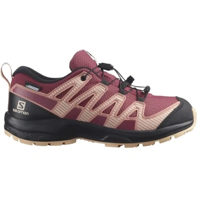 Abbildung von Salomon XA PRO V8 CSWP Unisex Hikingschuh für Kinder, Größe: 32, Earth red/black/almond cream Textil/synthetik