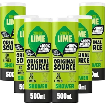 Abbildung von Original Source Limette Duschgel, 100% Natürlicher Duft, Vegan &amp; Parabenfrei, Vorteilspack 6 x 500 ml