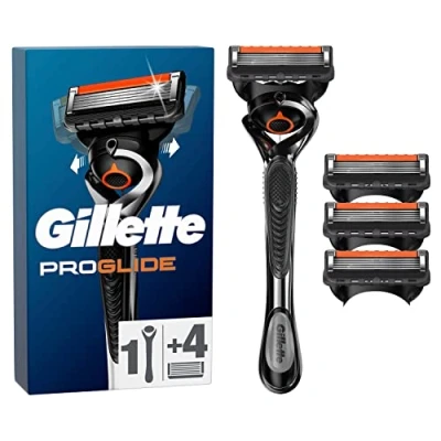 Abbildung von Gillette ProGlide Nassrasierer Herren, Rasierer + 4 Rasierklingen mit 5 fach Klinge, Geschenk für Männer