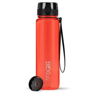 Abbildung von 720DGREE Trinkflasche 1l “uberBottle“ crystalClear +Sieb BPA Frei Wasserflasche für Sport, Gym, Fitness, Fahrrad, Outdoor, Uni Sportflasche aus Tritan Leicht, Stoßfest, Wiederverwendbar