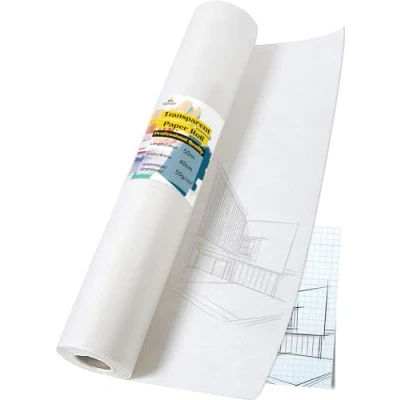 Abbildung von Tritart Transparentpapier Rolle 40cm x 50m 50g/m Skizzenpapier Schnittmusterpapier Architektenpapier Pergamentpapier Pauspapier für Schnittmuster, Tracing Paper