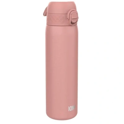 Abbildung von Ion8 Stahl Trinkflasche, 600 ml, Auslaufsicher, Einhandöffnung, Sichere Verriegelung, Spülmaschinenfest, Klappdeckel, Tragegriff, Leicht zu Reinigen, Langlebig &amp; Kratzfest, Rose