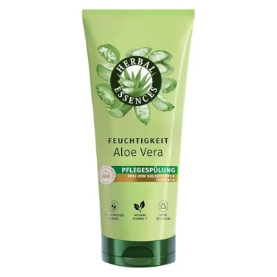 Abbildung von Herbal Essences Feuchtigkeits Spülung Mit Aloe und Jasminduft 250ml. Von sehr trockenem zu glänzenden Haar, Inhaltsstoffen natürlichen Ursprungs, Vegan