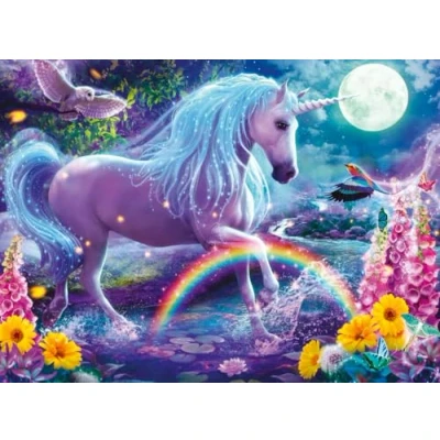 Abbildung von Ravensburger 12980 100 pièces XXL Licorne scintillante (Collection Paillettes) Fantasy &amp; Fairy Tale Einhorn Puzzle für Kinder, Mehrfarbig, 19 x 14 inches (49 36 cm)