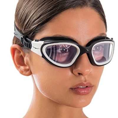 Abbildung von AqtivAqua Schwimmbrille Herren Damen Schwimmbrillen Erwachsene Kinder DX C (Weiß, Klare)