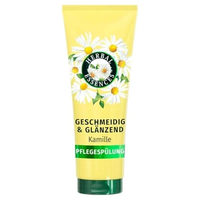 Abbildung von Herbal Essences Geschmeidig &amp; Glänzend Pflegespülung Mit Kamille 250ml. Von Stumpfem zu Glänzendem Haar, Kamillenextrakt, Vegan