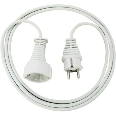 Abbildung von Brennenstuhl Qualitäts Kunststoff Verlängerungskabel mit Schutzkontakt Stecker und Kupplung (Verlängerungskabel für innen 3m Kabel) weiß