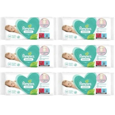 Abbildung von Pampers 81687204 Sensitive Baby Feuchttücher, weiß