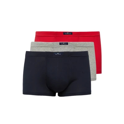 Abbildung von Tom Tailor Underwear Herren Hip Pants 3er Pack 8710 6061 Retroshorts, Blau (Melange red Navy 9314), Large (Herstellergröße: L/6)