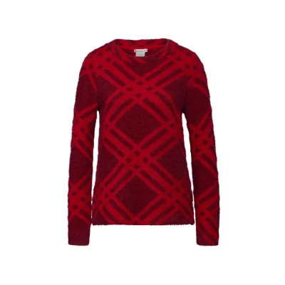 Abbildung von Street One Flauschiges Langarm Strickpullover, Damen, Größe: 38, Rot