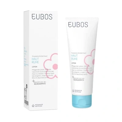Abbildung von Eubos HAUT RUHE Körperlotion 125ml für empfindliche und trockene Kinderhaut Hautvertäglichkeit dermatologisch bestätigt mit Jojobaöl