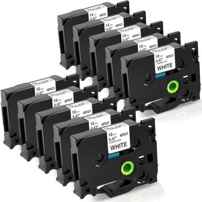 Abbildung von Fimax kompatibel mit Brother P Touch Schriftband 12mm TZe 231 TZe231 TZ Tape 0.47 Beschriftungsband für Beschriftungsgerät H105 1010 D400 D600 1000 1005, Schwarz auf Weiß