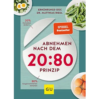 Abbildung von Abnehmen nach dem 20:80 Prinzip: 20 % Verhalten ändern, 80 Essgewohnheiten behalten (Abnehmen mit Dr. Riedl)