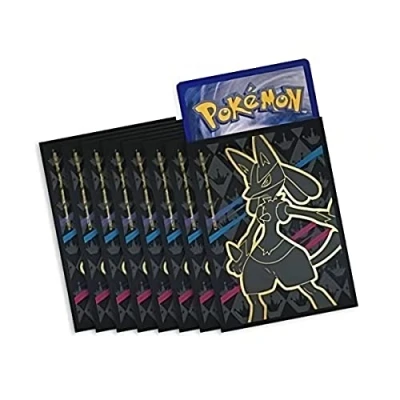 Abbildung von Elite Trainer Box Hüllen für Pokémon [65 Hüllen], Zeige deine Karten mit den Promotionshüllen der ETB Boxen, von (Schwarzes Lucario)