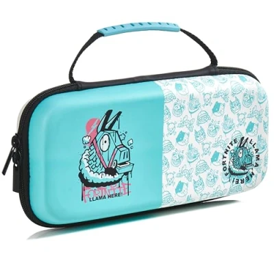 Abbildung von Fortnite Nintendo Switch Case Offizielles Llama Hartschalen Etui mit Spielkassetten Aufbewahrung, weiche Innenauskleidung