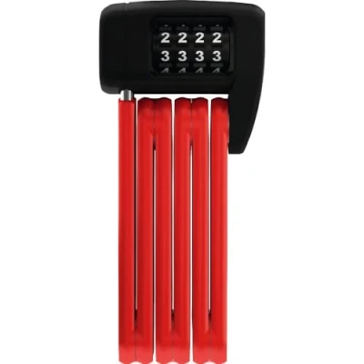 Abbildung von ABUS Faltschloss Bordo Lite 6055C mit Zahlencode Extra leichtes Zahlenschloss aus Spezialstahl Sicherheitslevel 7 60 cm Rot