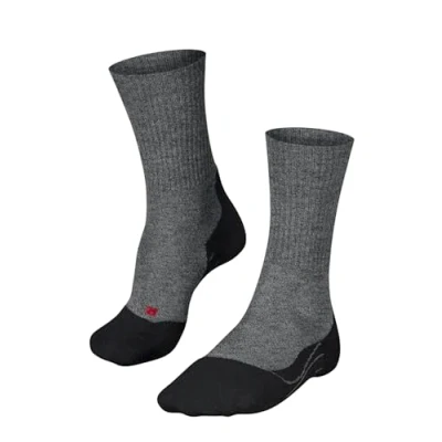 Abbildung von FALKE Damen Wandersocken TK2 Explore Wool W So Wolle Funktionsmaterial antiblasen dick 1 Paar, Grau Grey Melange 3020, 37 38