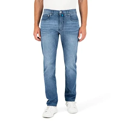 Abbildung von Pierre Cardin Herren 5 Pocket Lyon Tapered Jeans, Blue Used Buffies, 38W / 30L