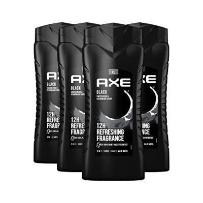 Abbildung von AXE 3 in 1 Duschgel &amp; Shampoo Black XL Bodywash und für Körper, Gesicht Haar 4 Stück