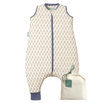 Abbildung von molis&amp;co Baby Schlafsack mit Füßen 2.5 TOG Ganzjahres Babyschlafsack Beinen 100% Baumwolle (Oeko TEX 100), Winterschlafsack Premium Qualität White Lily (60 cm)