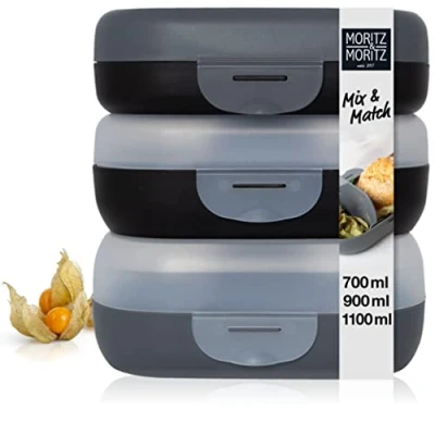 Abbildung von Moritz &amp; 3x Brotdose mit Fächer Mix Match Lunchbox Vesperdose Erwachsene