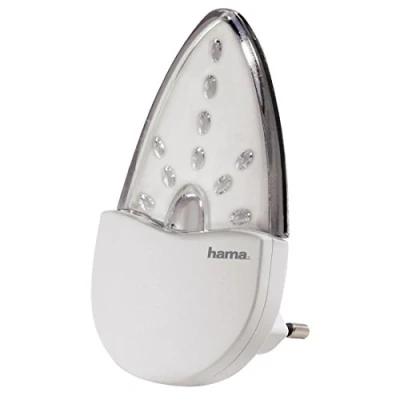 Abbildung von Hama &quot;Bernstein&quot; LED Nachtlicht für Kinderzimmer und Schlafzimmer (stromsparend, nur 0,2 W, Orientierungslicht Gang Keller, Stimmungslicht, Nachtlampe, Eurostecker), 00113960, 1 er Pack
