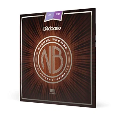 Abbildung von D&#039;Addario Gitarrensaiten Akustikgitarre Westerngitarre Acoustic Guitar Strings NB1152 Nickel Bronze Akustik Gitarre Saiten (Custom Light, 11 52)