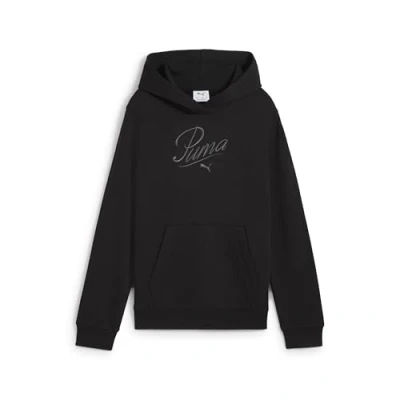 Abbildung von Puma Essentials Script Youth Kapuzenpullover für Kinder, Größe: 164, Black