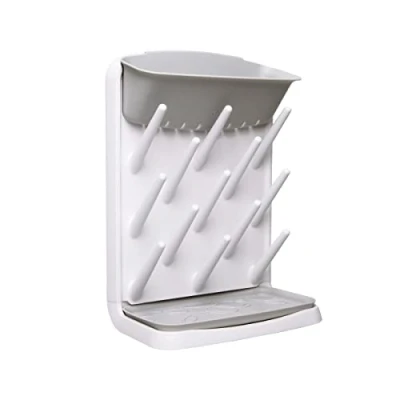 Abbildung von Ubbi Vertical Baby Bottle Drying Rack, Space Saving Countertop Rack Accessory, Grey