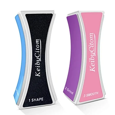 Abbildung von Nagelfeile Set Nagel Buffer zum Formen von Polieren, Neuer natürlicher Shiner Block mit 4 Seiten für Nail Art Gel Anzug Home Salon Gebrauch (2 Stück)