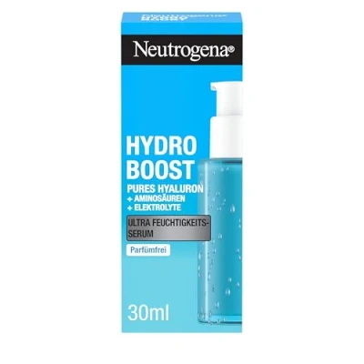 Abbildung von Neutrogena Hydro Boost Ultra Feuchtigkeitsserum (30 ml), parfümfreie Gesichtspflege mit Hyaluronsäure, Aminosäuren &amp; Elektrolyten, spendet sofort intensive Feuchtigkeit, für alle Hauttypen geeignet