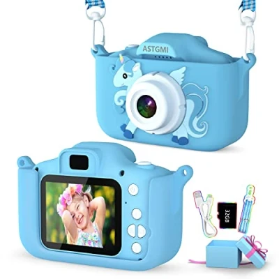 Abbildung von Kinder Kamera, 2.0Display Digitalkamera Kinder,Geschenke für 3 4 5 6 8 7 9 10 11 Jahre Jungen und mädchen, 1080P HD Anti Drop Fotoapparat Geburtstagsgeschenk Weihnachten Spielzeug