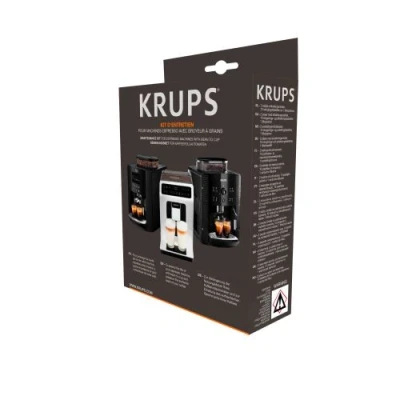 Abbildung von Krups XS5300 Reinigungs u. Pflegeset für Kaffeevollautomaten Original Ersatzteil von alle Kaffeevollautomaten, Jahresvorrat an Reinigungstabletten und Entkalker, sowie einem Wasserfilter