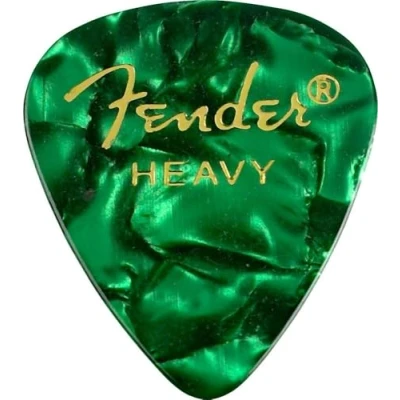 Abbildung von Fender Premium Celluloid 351 Shape Picks, Heavy, Green Moto, 12er Pack