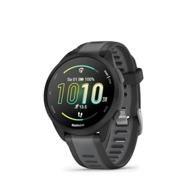 Abbildung von GARMIN Forerunner 165, leichte GPS Smartwatch zum Laufen, mit AMOLED Touchscreen, Trainingsempfehlungen, Gesundheitsdaten, smarten Funktionen