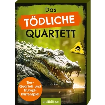 Abbildung von Das tödliche Quartett: Tier Quartett und Trumpf Kartenspiel Spielspaß für Kinder ab 8 Jahren
