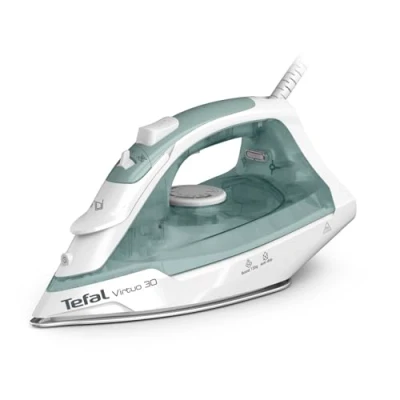 Abbildung von Tefal Virtuo 30 Dampfbügeleisen, 2000 W, 27 g/Min. Dampfabgabe, 120 Dampfstoß, Sek. Aufheizzeit, Vertikaldampf, Tropfstopp, Präzisionsbügelspitze, Eukalyptus, FV2C42E0