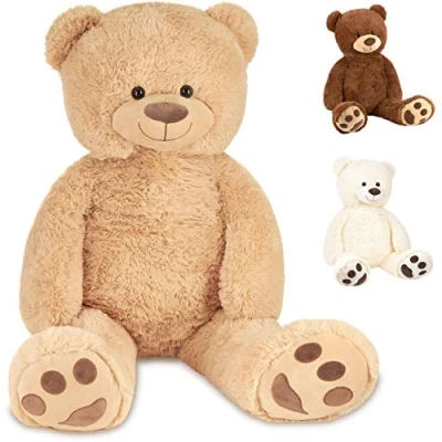 Abbildung von BRUBAKER XXL Teddybär 100 cm groß Beige Stofftier Plüschtier Kuscheltier