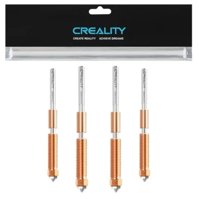 Abbildung von Creality Offizielle K1C Düse 0.4mm, Quick Swap 3D Drucker Kit, Ender 3 V3 Kupferlegierung und gehärtete Stahldüse für K1C, V3, Plus (4PCS)