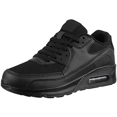 Abbildung von Elara Damen Herren Sneaker Unisex Sport Laufschuhe Turnschuhe Chunkyrayan H001 Z001 Black 41