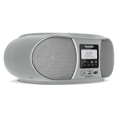 Abbildung von TechniSat DIGITRADIO 1990 Stereo Boombox mit DAB+/UKW Radio und CD Player (Bluetooth Audiostreaming, Kopfhöreranschluss, USB, AUX in, Ladefunktion, Uhr, 2 x 1,5 Watt Ausgangsleistung) silber