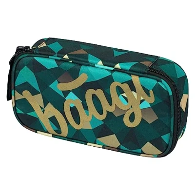 Abbildung von Baagl Federmäppchen für Jungen Schulmäppchen Schreibwaren Schulsachen Federtasche, Kinder Federmappe, Etui Schule (Skate Polygon)