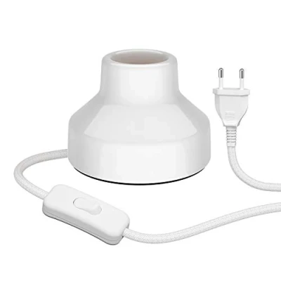 Abbildung von ledscom.de Tischlampe TIX, Schalter, Porzellan, weiß, 1 x E27 max. 60W